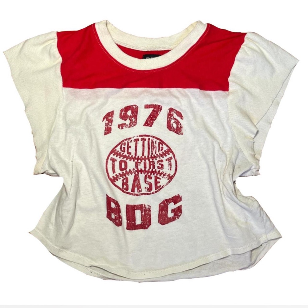 BDG Red and White Graphic Tee Shirt